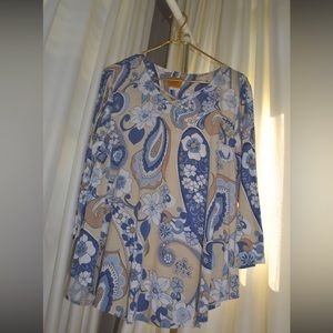 Ruby Rd Women’s Paisley Blue Top